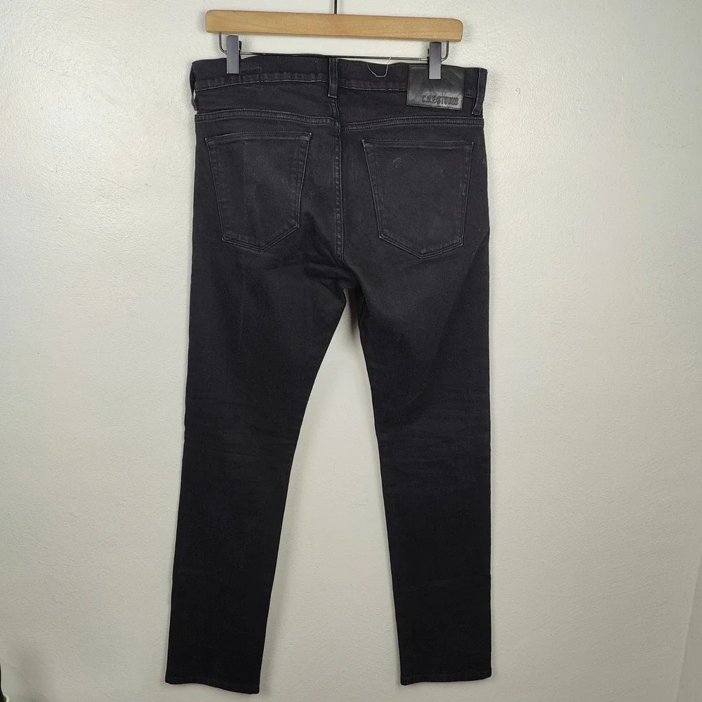 C.O.F. Studio Jeans Mens 32 Black Candiani Denim Slim Fit Made in‎ Portugal